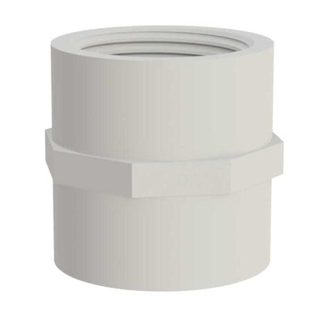 HD-00103 | Coupler, PVC, 1" MPT x 1" MPT
