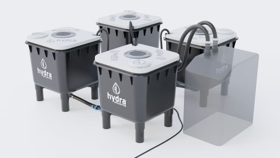 HydraMax 4-Bucket Home RDWC Hydroponic System | Hydra Unlimited